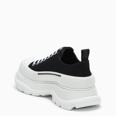 Shop Alexander Mcqueen Black/white Tread Slick Shoes
