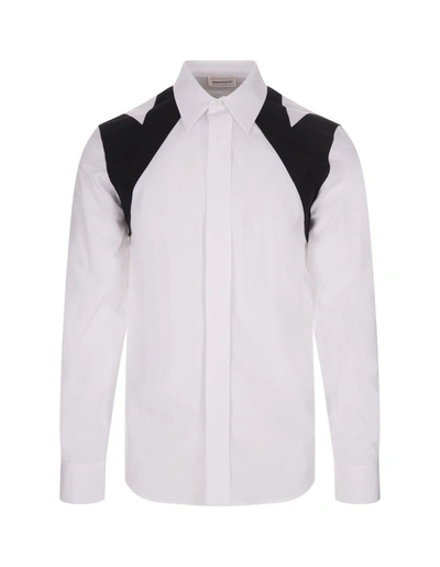 Shop Alexander Mcqueen Cut-out Harness Shirt In In White