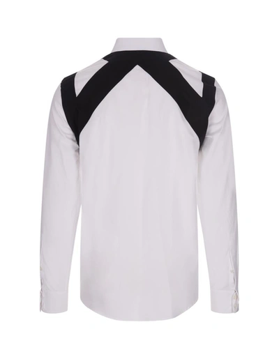 Shop Alexander Mcqueen Cut-out Harness Shirt In In White