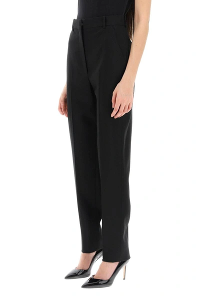 Shop Alexander Mcqueen High-waisted Cigarette Trousers In Black