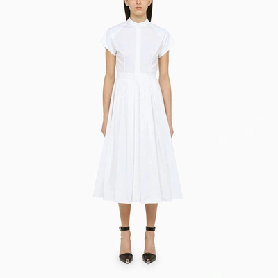 Shop Alexander Mcqueen Midi Dress In White