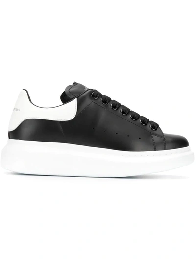 Shop Alexander Mcqueen Oversize Sneakers With White Spoiler And Sole In Black