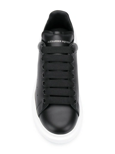 Shop Alexander Mcqueen Oversize Sneakers With White Spoiler And Sole In Black