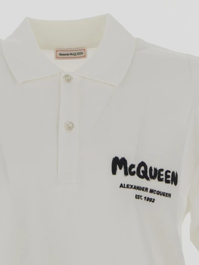 Shop Alexander Mcqueen Polo Shirt In White