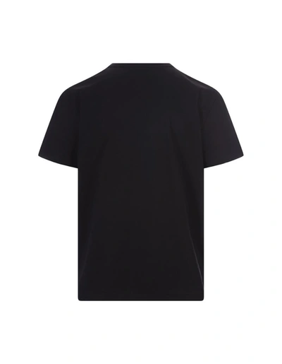 Shop Alexander Mcqueen Reflected Skull T-shirt In And Blue In Black