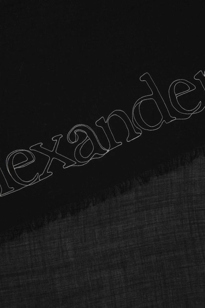 Shop Alexander Mcqueen Scarves And Foulards In Black