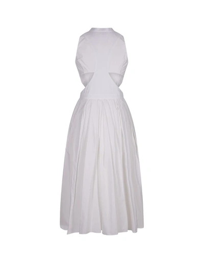 Shop Alexander Mcqueen Shirt Dress With Cut-out Hips In White
