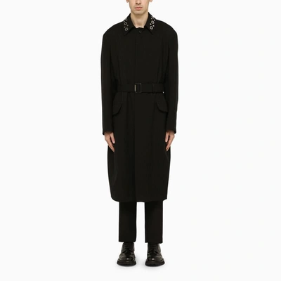 Shop Alexander Mcqueen Single-breasted Trench Coat In Black