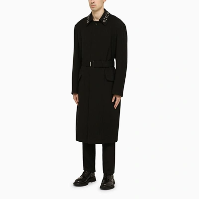 Shop Alexander Mcqueen Single-breasted Trench Coat In Black