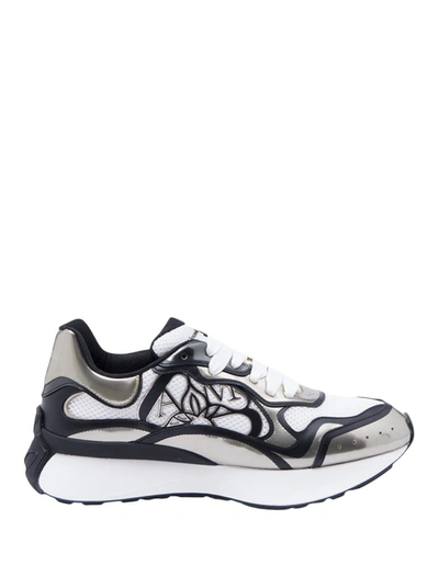 Shop Alexander Mcqueen Sprint Runner Sneakers In White/black/beige In Multicolour