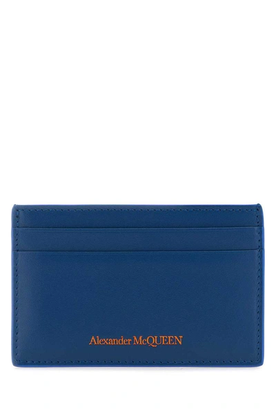Shop Alexander Mcqueen Wallets In Blue