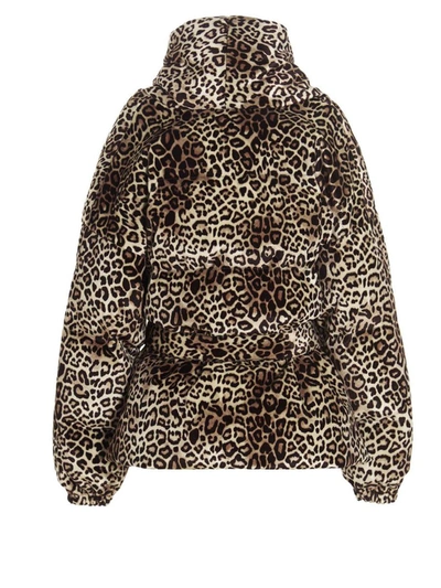 Shop Alexandre Vauthier 'leopard' Down Jacket In Multicolor