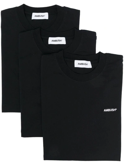 Shop Ambush Logo Cotton T-shirt In Black