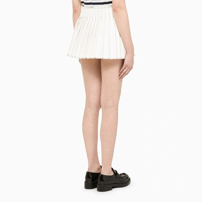 Shop Ami Alexandre Mattiussi Ami Paris Pleated Miniskirt In White