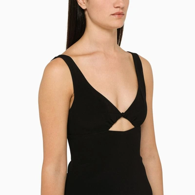 Shop Ami Alexandre Mattiussi Ami Paris Short Cut-out Dress In Black