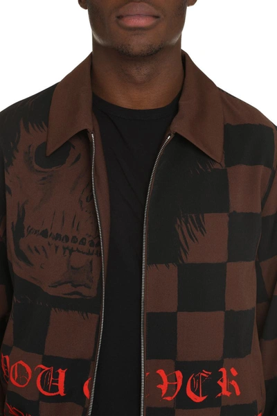 Shop Amiri X Wes Lang - Wool Zipped Jacket In Brown