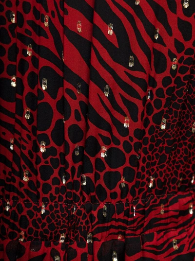 Shop Michael Michael Kors Animalier Red Dress With Metallic Polka Dots Details M Michael Kors Woman