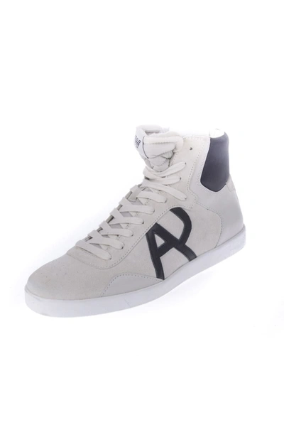 Shop Armani Jeans Aj Ankle Boots Sneaker In White