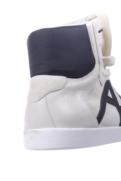 Shop Armani Jeans Aj Ankle Boots Sneaker In White
