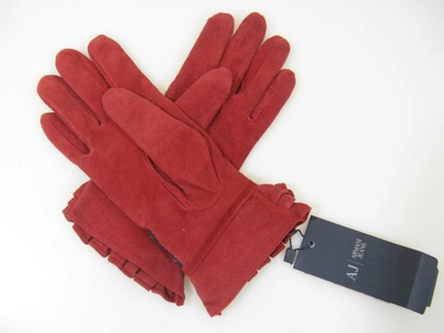 Shop Armani Jeans Aj Gloves In Red