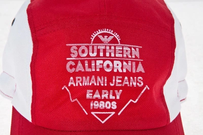 Shop Armani Jeans Aj Armani Jeans Hat In Red