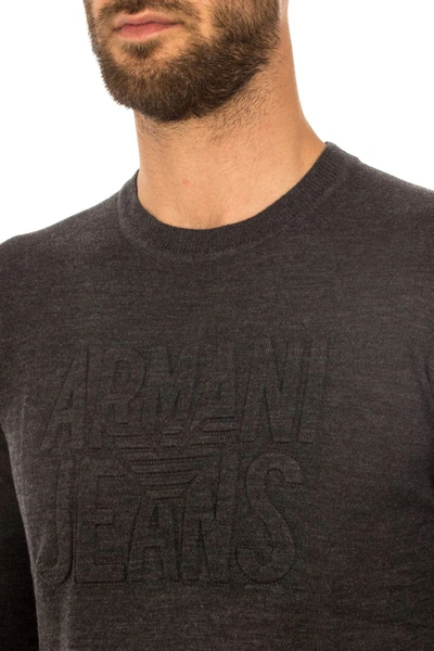 Shop Armani Jeans Aj Sweater In Grey