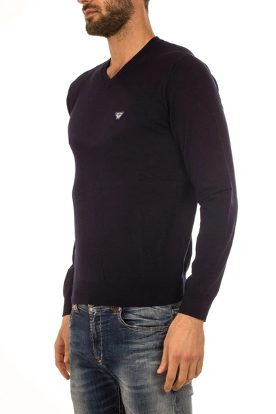 Shop Armani Jeans Aj Armani Jeans Sweater In Blue