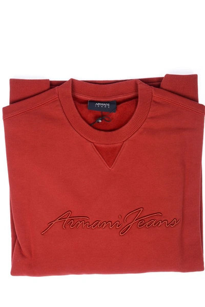 Shop Armani Jeans Aj Armani Jeans Sweatshirt Hoodie In Red