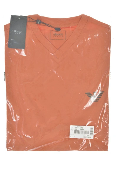 Shop Armani Jeans Aj Topwear In Orange