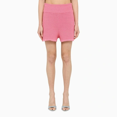 Shop Art Essay Knitted Shorts In Pink