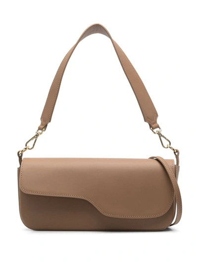 Shop Atp Atelier Ercolano Leather Shoulder Bag In Brown