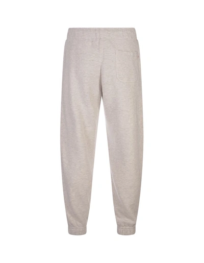 Shop Autry Melange Ivory Cotton Tapered Joggers In White