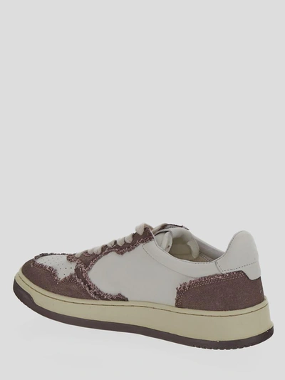 Shop Autry Shoes In <p> Brown And White Shoes With Round Toe