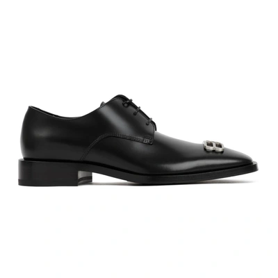 Shop Balenciaga Bb Icon Derby Shoes In Black