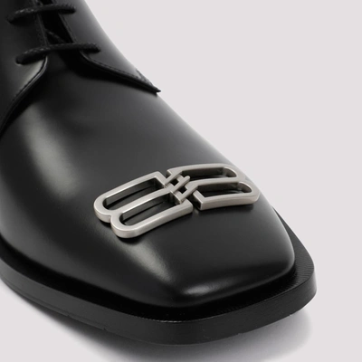 Shop Balenciaga Bb Icon Derby Shoes In Black