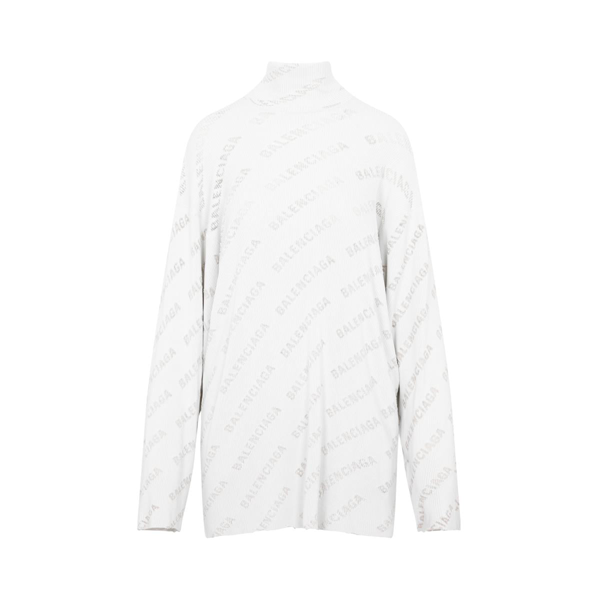 Dior Logo Longsleeve Turtleneck White