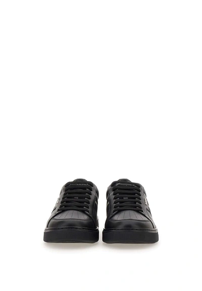 Shop Bally "moony"  Leather Sneakers In Black