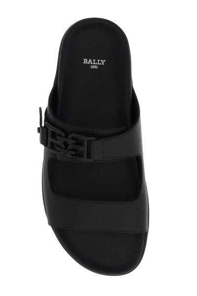 Shop Bally 'emma' Slides In Black