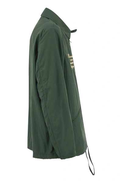 Shop Baracuta Coach - Jacket With Logo On Chest In Green