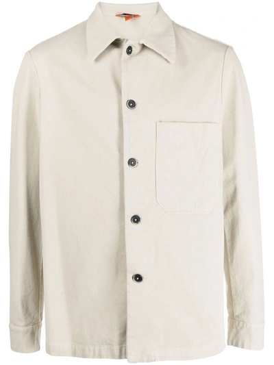 Shop Barena Venezia Barena Wool Overshirt Jacket In Grey