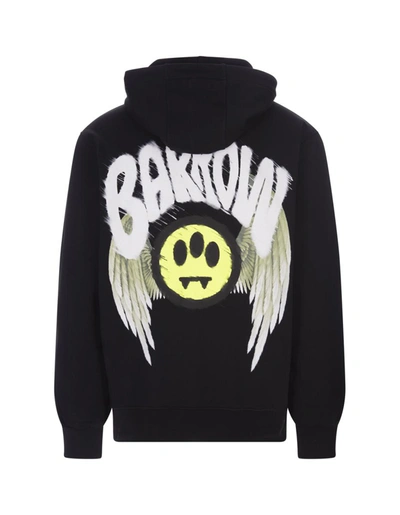 Shop Barrow Hoodie With Front And Back Logo Print In Black