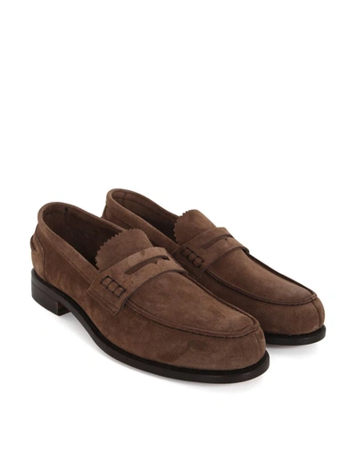 Shop Berwick 1707 Kudu Reverse Baltic Loafers Shoes In Brown