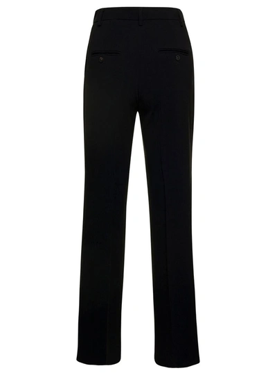 Shop Alberto Biani Black Flared Pants With Welt Pockets In Triacetate Blend Woman