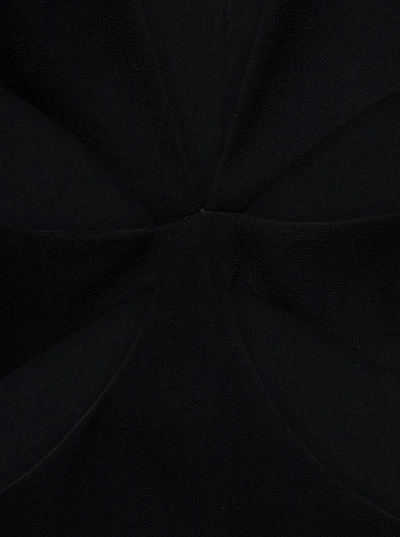 Shop Monot Black Halterneck Petal Cutout Dress In Tech Fabric Woman