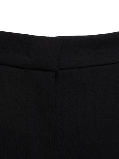 Shop Pinko Black High-waisted Flare Pants In Viscose Blend Woman