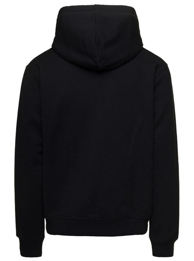 Shop Dsquared2 Black Hoodie With 'd-squared2 Icon' Print In Cotton Man