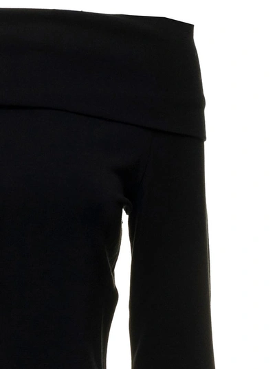 Shop The Andamane Black Kaia Top In Crepe Jersey With Off-the-shoulder Neckline  Woman