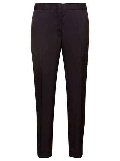 Shop Jil Sander Black Slightly Cropped Tailored Pants In Viscose Woman