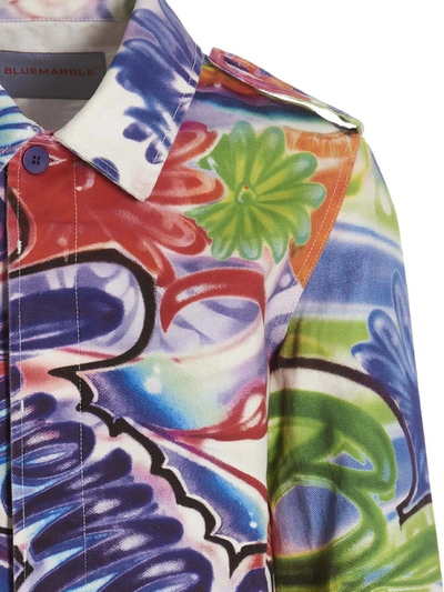 Shop Bluemarble 'airbrush Print' Jacket In Multicolor