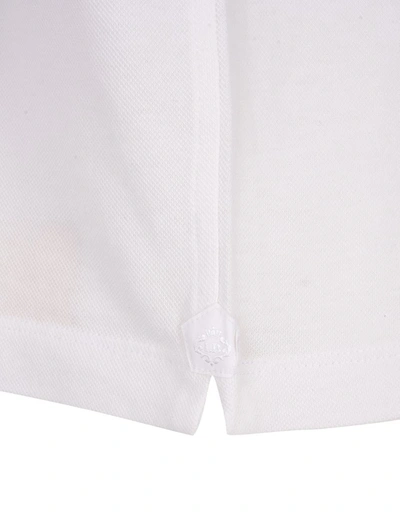 Shop Borrelli Classic Polo Shirt In Cotton Pique In White
